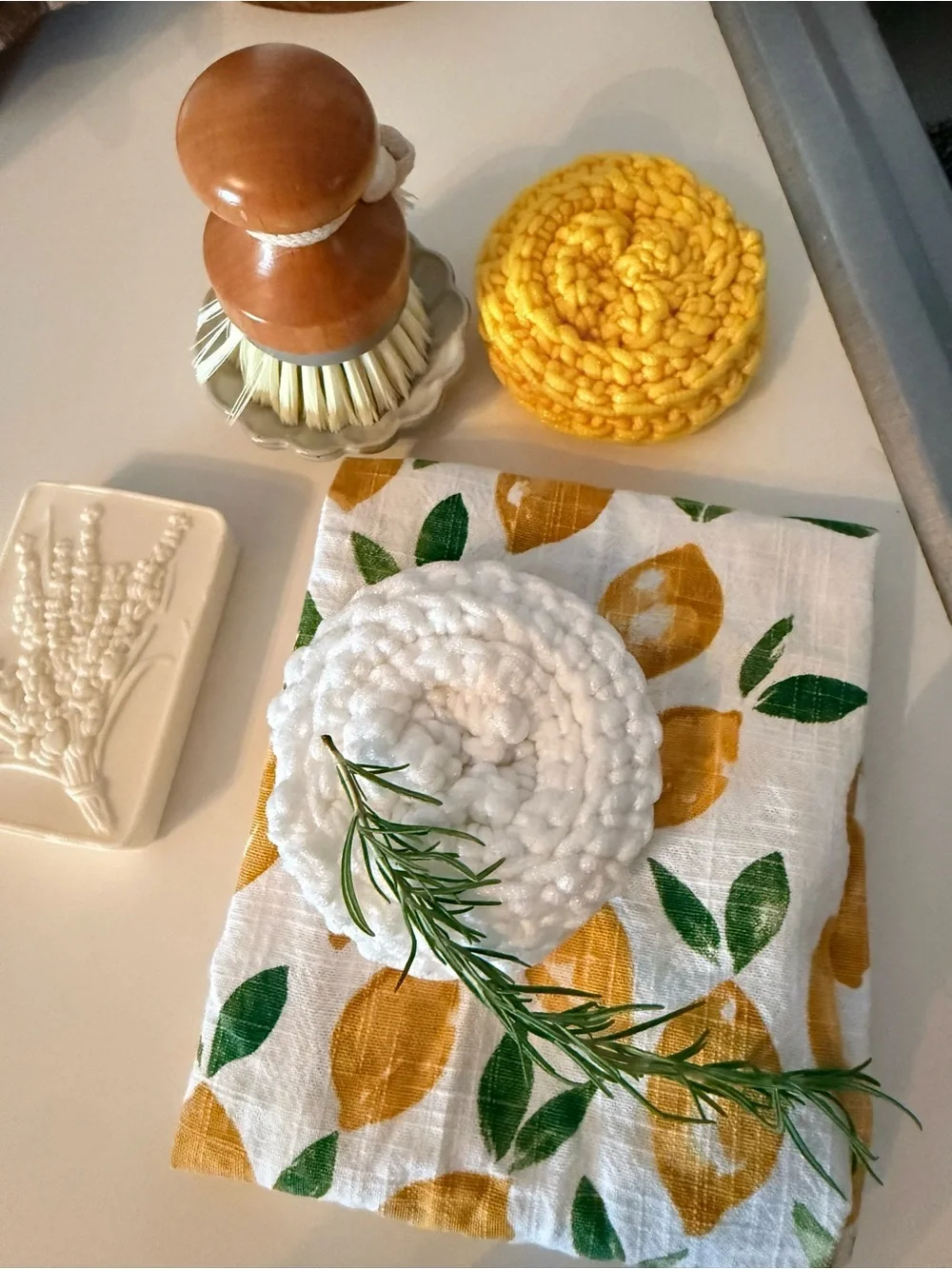 Handmade Crochet Dish Scrubbies - Set of 2 Eco-Friendly Kitchen Sponges